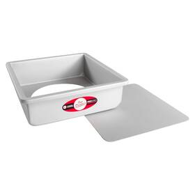 Psqcc-993 Fat Daddios 786173540238 Removable Bottom Square Cake Pan 9 X 3 Inch Silver