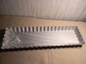 Fat Daddios 811657011147 Aluminum Oblong Fluted Tart Pan Removable Bottom 13 3/4 Inx4 1/4 I