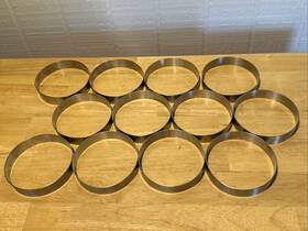 Ssrd-4075 Fat Daddios 12 - Pastry Rings Stainless Steel 4 Inch X .75 Pro Series