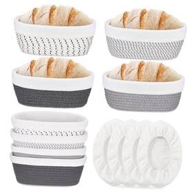 Sty-ferrochef-5799 Ferrochef Pcs Bread Proofing Basket Set Cotton Rope Oval Banneton 10 Inch 4 Neutrals Sty-ferrochef-5799 Ferrochef Pcs Bread Proofing Basket Set Cotton Rope Oval Banneton 10 Inch 4 Neutrals