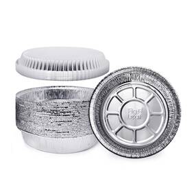 Fig & Leaf 643907779503 60 Pack Premium 7-inch Round Foil Pans With Plastic Dome Lids L Heavy Duty Fig & Leaf 643907779503 60 Pack Premium 7-inch Round Foil Pans With Plastic Dome Lids L Heavy Duty