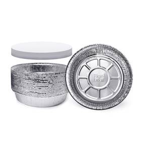 Fig & Leaf 643907779534 Premium 9-inch Round Foil Pans With Lids 45 Pack - Heavy Duty Disposable A