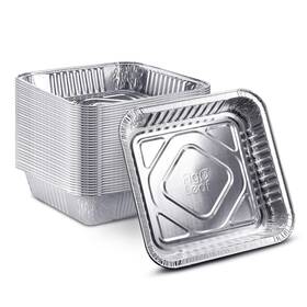 Fig & Leaf 643907779725 25 Pack - 8 Inch X Square Baking Cake Pans Heavy Duty L Disposable Aluminum