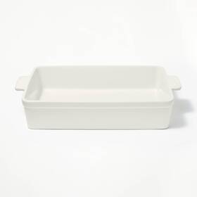 Figmint 196761807665 9 Inch X13 Rectangle Stoneware Baking Dish Cream -