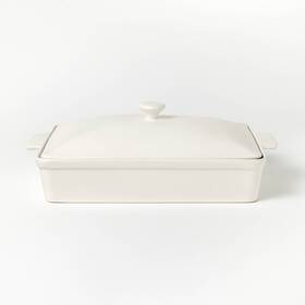 Figmint 196761807986 4 Quart Stoneware Rectangle Baking Dish With Lid Cream - Figmint 196761807986 4 Quart Stoneware Rectangle Baking Dish With Lid Cream -