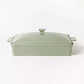 710024006000998 Figmint 4 Quart Stoneware Rectangle Baking Dish With Lid - Sage Green 710024006000998 Figmint 4 Quart Stoneware Rectangle Baking Dish With Lid - Sage Green