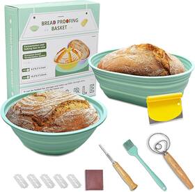 Firsting 726085019514 2 Pack Banneton Bread Proofing Basket Silicone Sourdough Baking 9 Inch Firsting 726085019514 2 Pack Banneton Bread Proofing Basket Silicone Sourdough Baking 9 Inch