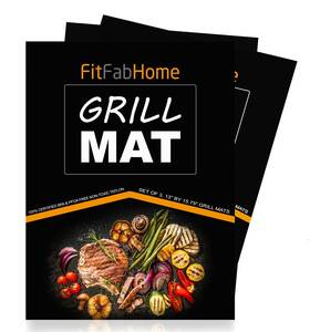 4316468724 Fitfabhome 3 Pack Premium Grill Mats 100% Certified Bpa And Pfoa Free Reusable Non-sti 4316468724 Fitfabhome 3 Pack Premium Grill Mats 100% Certified Bpa And Pfoa Free Reusable Non-sti