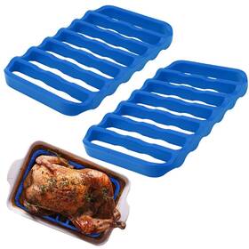 Fivebop 737417602076 2 Pack Silicone Roasting Racks Non Stick Easy-clean Cooling Rack For Cooking