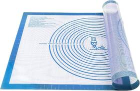 Fi2028blue Folksy Super Kitchen Nonstick Silicone Pastry Mat Extra Large With Measurements 28ftftby 20ftft For Silic