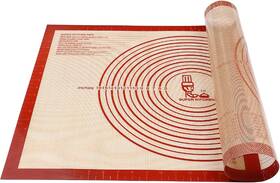 Fi2028red Folksy Super Kitchen Non-stick Silicone Pastry Mat Extra Large 20 Inch X28 New