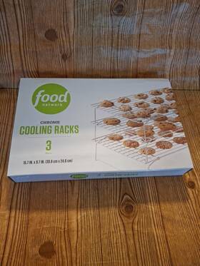 2105-2610 Food Network 3 Piece Chrome Cooling Rack New In Box Tier Sku756