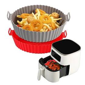 Foopama 739804512289 Air Fryer Silicone Liners Pot 2 Pcs Reusable Non 6.5inch-2pcs Silicone-round