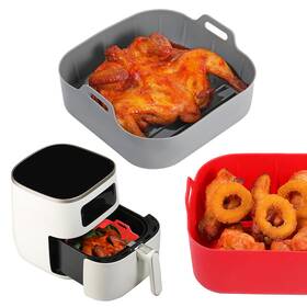 Foopama 739804512302 Air Fryer Silicone Liners Pot 2 Pcs Reusable Non-stick Basket Bowl