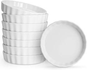 Foraineam 445041866803 Set Of 8 Pieces Porcelain Shallow Ramekins 5 Ounce Creme Brulee Foraineam 445041866803 Set Of 8 Pieces Porcelain Shallow Ramekins 5 Ounce Creme Brulee
