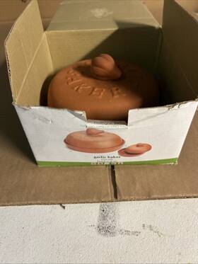 Fox Run 030734039212 Garlic Baker 7inch Terra Cotta Bb4