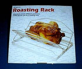 5698 Fox Run Craftsmen Turkey Roasting Rack Adjustable 7 Positions 10 Inch X 11 1/2 New