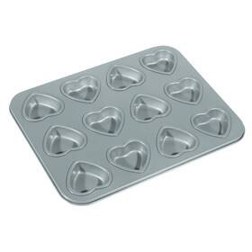 Fox Run 781147407128 12-cup Heart Muffin Pan - Non-stick Bakeware For Perfect Mini Treats