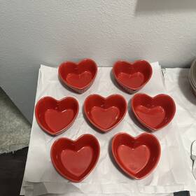 Fresh Decor 079993924717 Valentines Red Heart Ramekins Small Lot Of 7 2 Nwt Fresh Decor 079993924717 Valentines Red Heart Ramekins Small Lot Of 7 2 Nwt