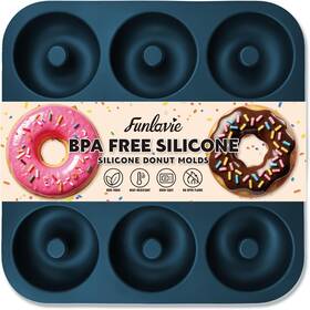 Funlavie 313101372380 Large Silicone Donut Pan For Baking 9 Cavity Non-stick Food Grade Donu