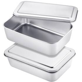 Huq-funnymoom-4165 Funnymoom 2 Sets Stainless Steel Cake Pan With Lid 6 X 9 Inch Rectangle Bread Loaf Pans Huq-funnymoom-4165 Funnymoom 2 Sets Stainless Steel Cake Pan With Lid 6 X 9 Inch Rectangle Bread Loaf Pans