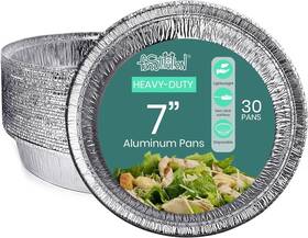 Funstitution 628693233354 Round Disposable Aluminum Pie Pans 30 Pack - 7 Inch R