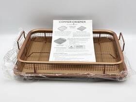 N5o4rbl G & S Metal 2-piece Set Copper Non-stick Bacon Crisper Pan And Cookie Sheet As Seen On Tv