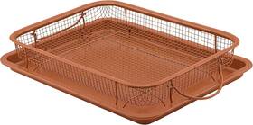 9037-az G&s Metal Products Company Baking With Nonstick Crisper Basket Pan Copper 2 Piece Set D