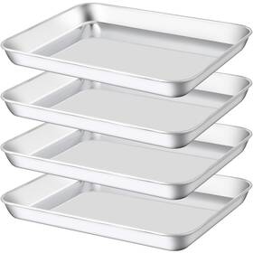 Gdotmely 739459978034 Baking Sheet Pan Set Of 4 Stainless Steel Toaster Oven Pans Small Cookie Sh Gdotmely 739459978034 Baking Sheet Pan Set Of 4 Stainless Steel Toaster Oven Pans Small Cookie Sh