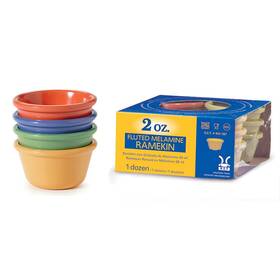 Get 015845080513 G.e.t. 4 Oz. Ramekins Mardi Gras Colors Break-resistant Melamine 12-pack