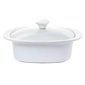 Gibson Elite 085081541345 Gracious Dining 1.9 Quart Stoneware Casserole White 2