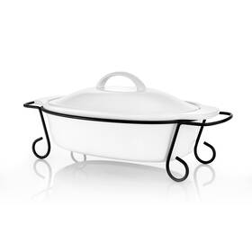 Gibson Home 085081475749 Elite Gracious Dining 2 Piece Oval Stoneware Bakeware White 10 Inch