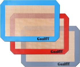 Goalfly 313023170118 Small Silicone Baking Mat Sheet 11.8 X 8.5 In 3 Pieces Set Reusab