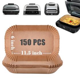 Liner-rec11x6-150 Goaus Parchment Paper Liners 150 Pcs For Ninja Foodi Smart Xl Air Fryer Dis