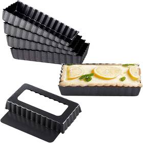 Goeielewe-459rectangle Goeielewe 6pcs Mini Tart Pan 4-inch With Removable Bottom Non Stick Carbon Steel Minia