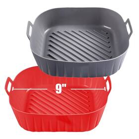 Ga-siliner-9s Golden Associate Silicone Liners Square For Air Fryer 9 Inch 2 Pcs Non-stick