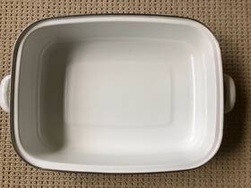 Ww15 Golden Rabbit Enamelware 10.5 Quart White Roasting Pan Nos