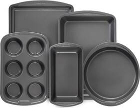 Goodcook 076753040273 Everyday Nonstick Steel 5-piece Bakeware Set Gray Includes Cookie Sheet Ca