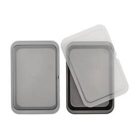 Goodcook 076753040761 Set Of 2 Nonstick Steel 13 X 9 Cake Baking Pans With Covers