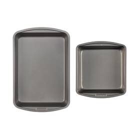 Goodcook 076753042253 Nonstick Steel 8 Inch X And 13 9 Baking Pan Set 2pk Gray Goodcook 076753042253 Nonstick Steel 8 Inch X And 13 9 Baking Pan Set 2pk Gray