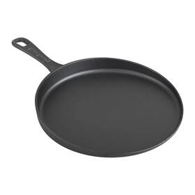 Goodcook 076753060219 Pre-seasoned Cast Iron Pizza Pan 10.5-inch Round Skillet For Crepes And Pancakes