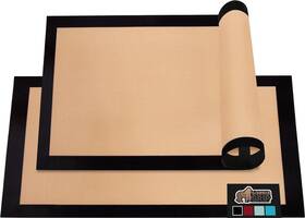 Gorilla Grip 840029686805 Reusable Nonstick Silicone Baking Mat 2 Pack 16.5 X 11.87 Oven