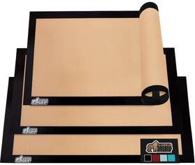 Gorilla Grip 840316711067 Reusable Nonstick Silicone Baking Mat 3 Pack Contains 2/3 Half Quarter Sh