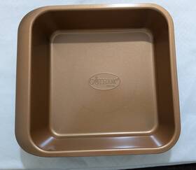 Gotham Steel 080313071546 Sq Bake Pan Non Stick Ceramic Copper Titanium Diamond Look Coating