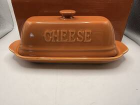 Gourmet Du Village 772291011453 Orange Cheese Fromage Baker Dish Butter Large