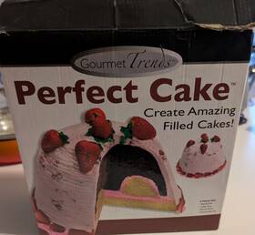 Gourmet Trends 674986003715 Perfect Cake 3 Pc Pan Bowl Tray And Decorator Set New Gourmet Trends 674986003715 Perfect Cake 3 Pc Pan Bowl Tray And Decorator Set New