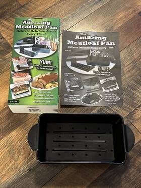 Gourmet Trends 674986020057 The Amazing Meatloaf Pan Cookware 2 Piece Set Gourmet Trends 674986020057 The Amazing Meatloaf Pan Cookware 2 Piece Set