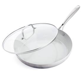 Cc005547-001 Greenlife Tri-ply Stainless Steel Healthy Ceramic Nonstick 12 Inch Frying Pan Sk