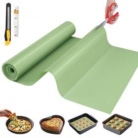 Green30183 Gtj Silicone Baking Mat 12 In X 6 Ft Free Cutting Sheet Non-stick Reusabl