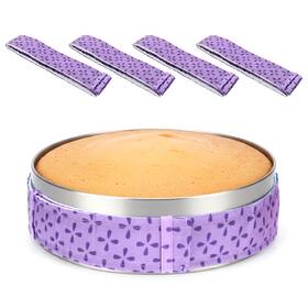 5287gkbi7418 Gtziqa 4 Pcs Cake Strips For Even Baking Dampen Long Purple